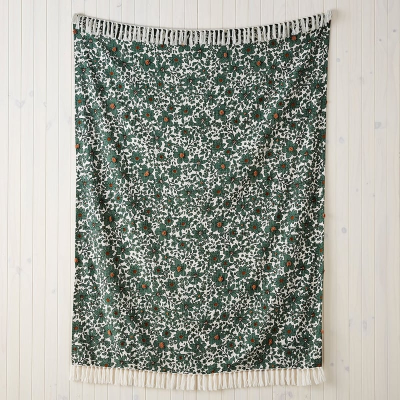 Eliza Green Bamboo Cotton Throw