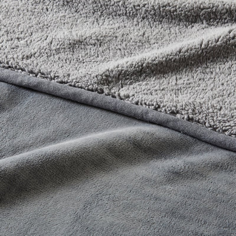 Sherpa Storm Grey Throw
