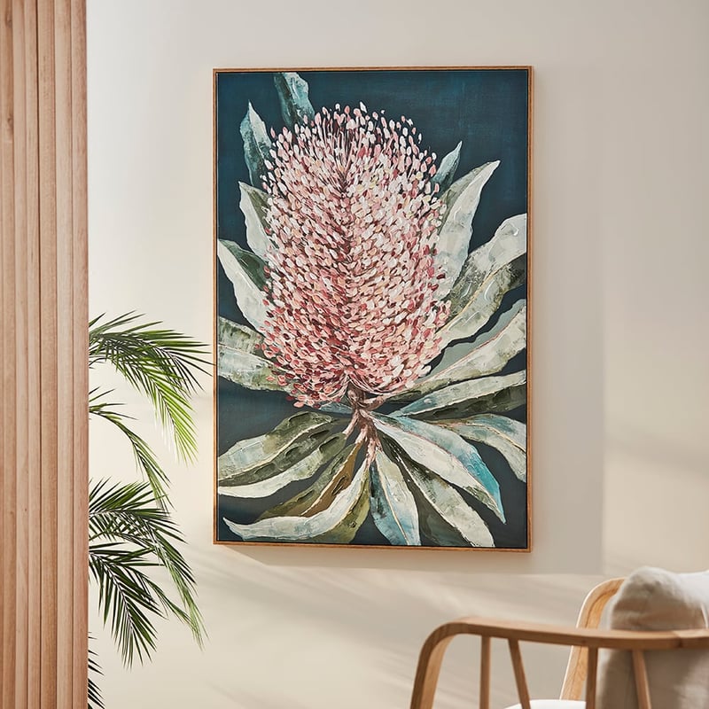 Kakadu Dark Sage Banksia Canvas