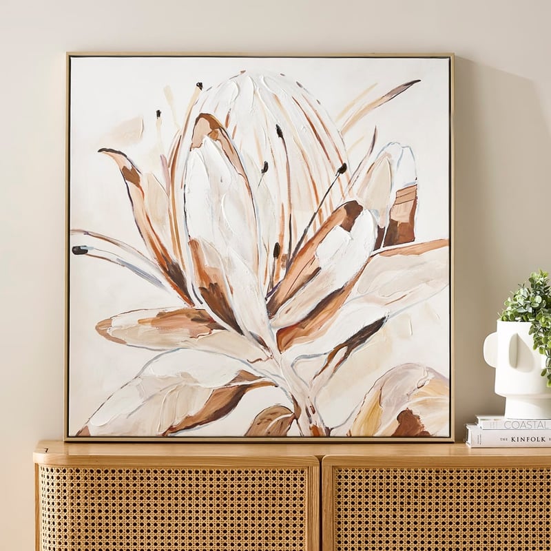 Native Autumn Protea Canvas