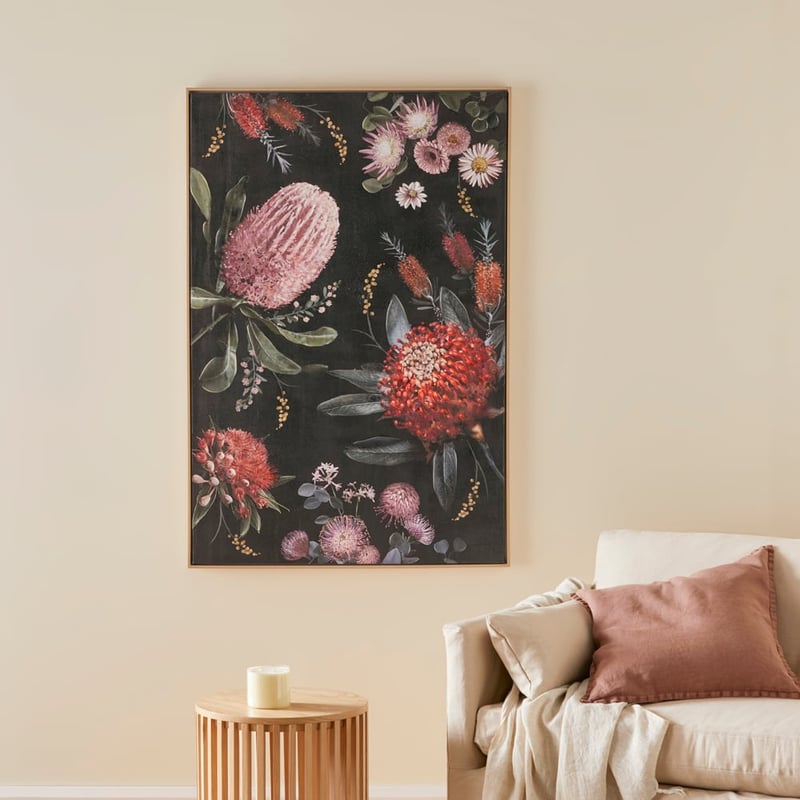 Botanist Midnight Banksias Canvas