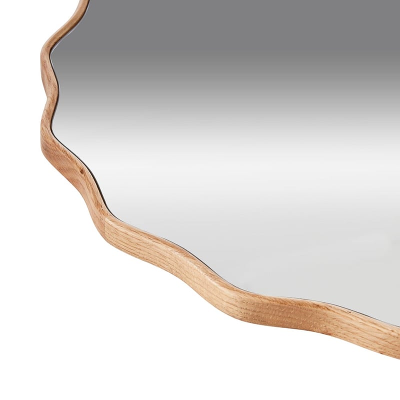 Ophelia Natural Round Mirror