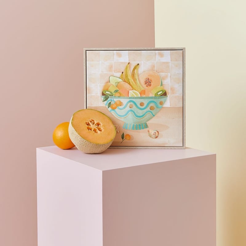 Tuscan Blue Fruit Bowl Canvas