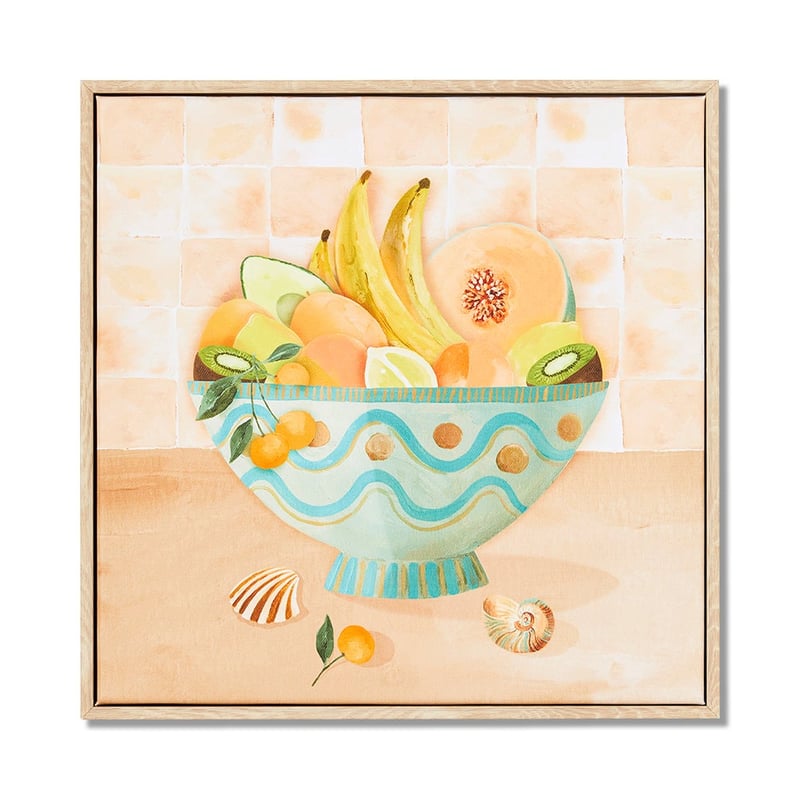 Tuscan Blue Fruit Bowl Canvas