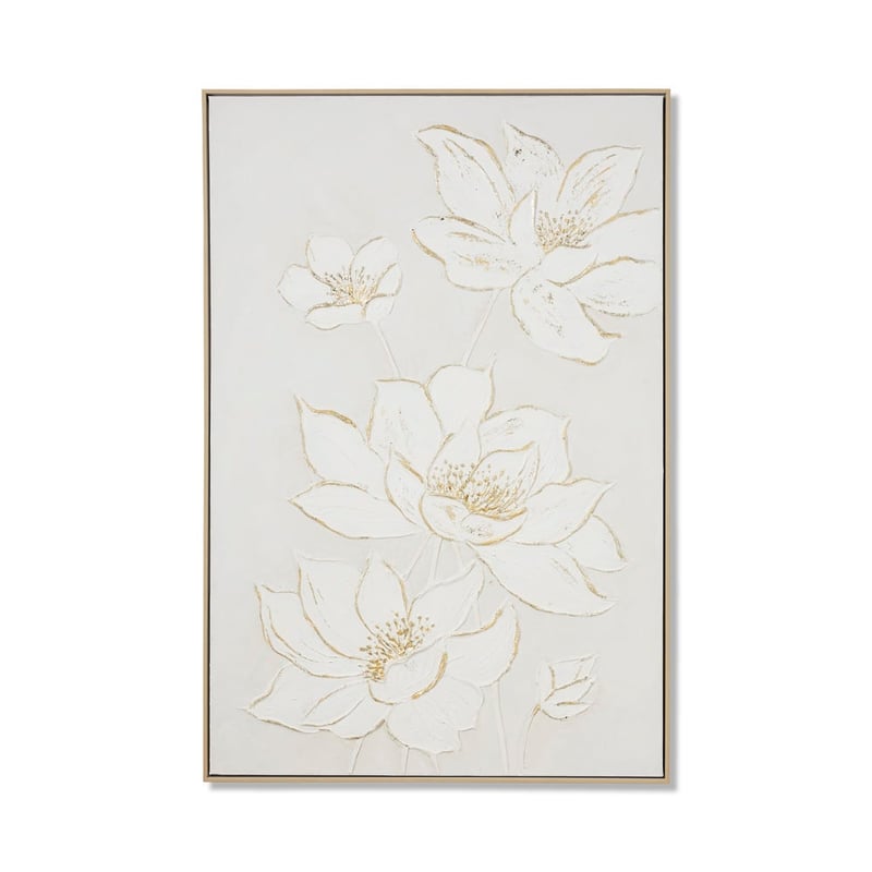 Kinfolk White Flower Canvas