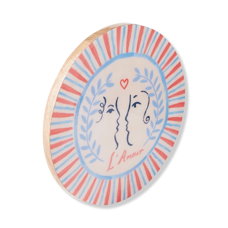 La Dolce Vita L'Amour Round Timber Wall Art