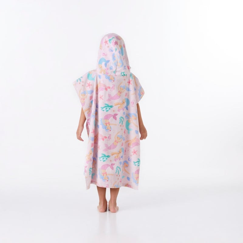 Mermaid Dreams Kids Hooded Beach Towel