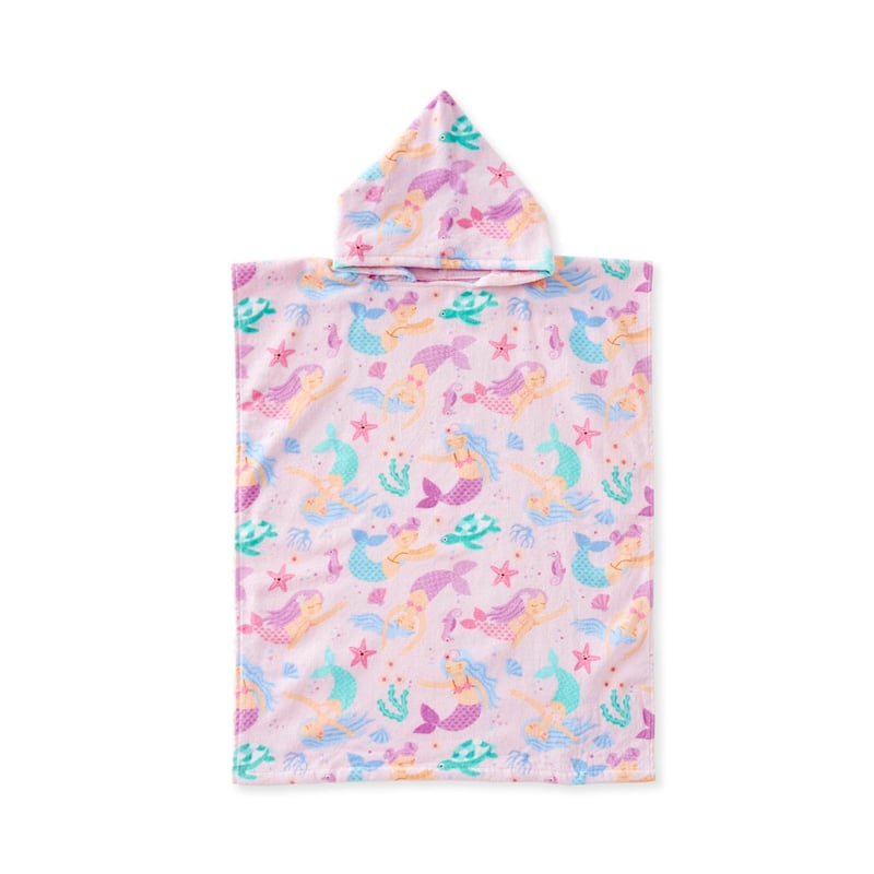 Mermaid Dreams Kids Hooded Beach Towel