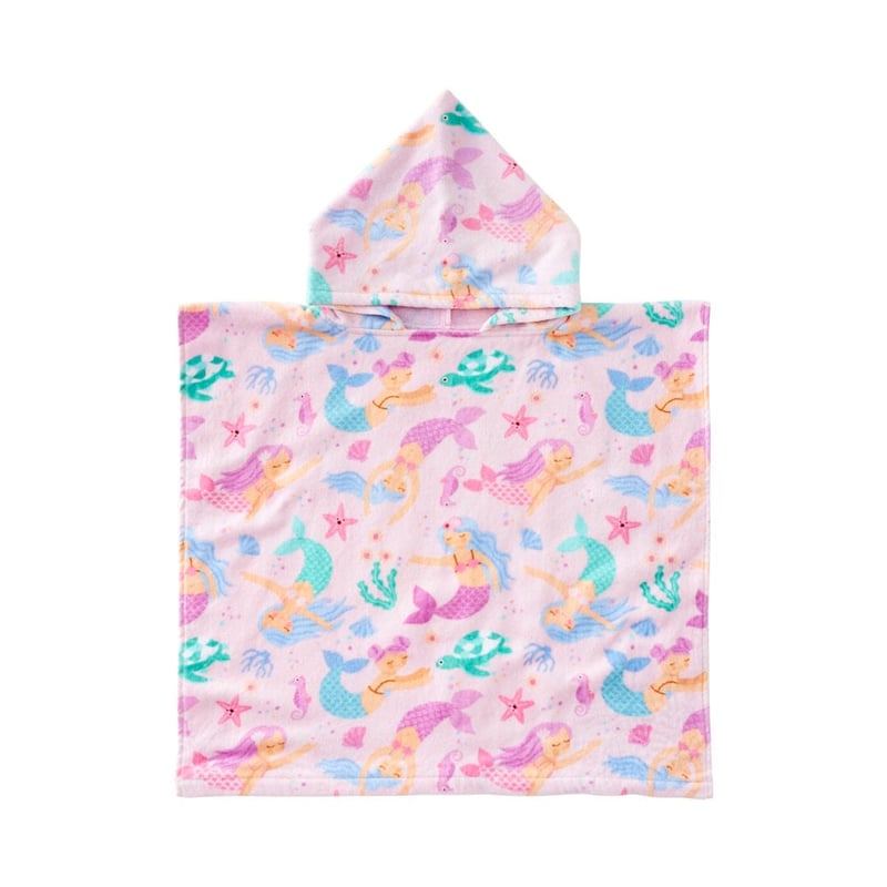 Mermaid Dreams Kids Hooded Beach Towel