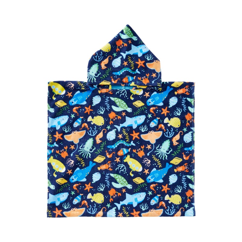 Sealife Kids Hooded Beach Towel