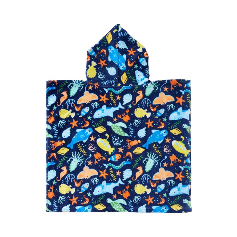 Sealife Kids Hooded Beach Towel