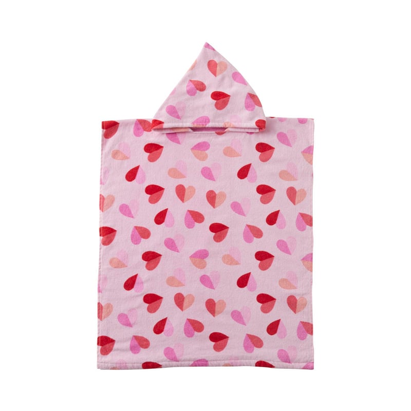 Sweet Hearts Kids Hooded Beach Towel