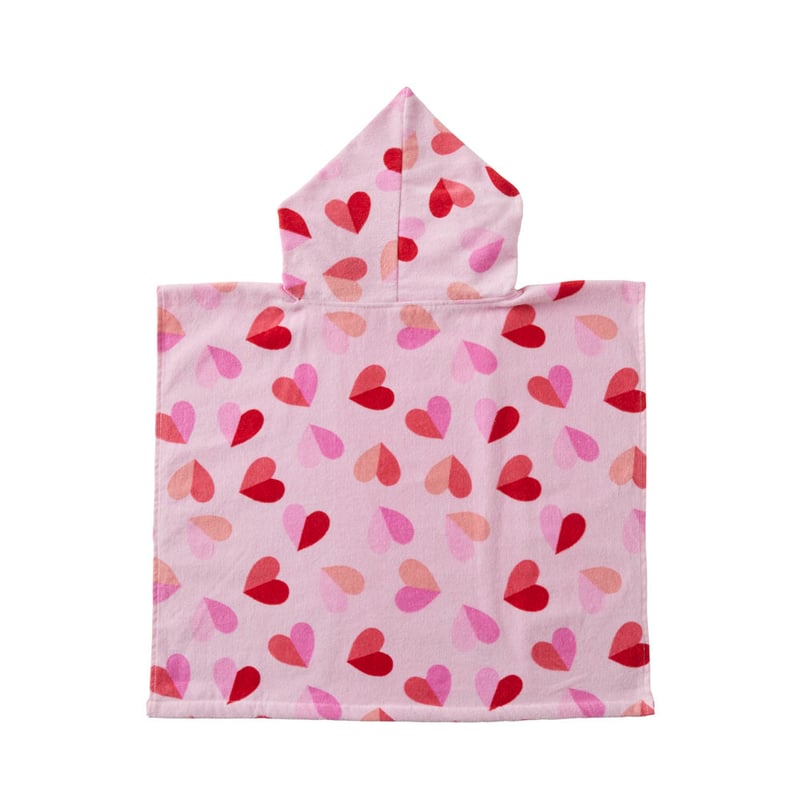 Sweet Hearts Kids Hooded Beach Towel
