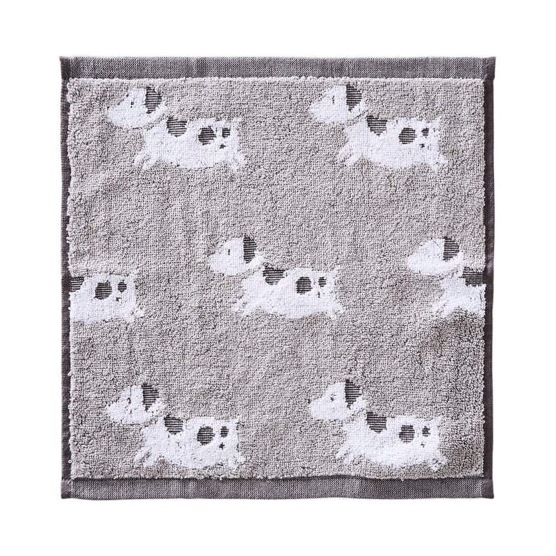 Playful Puppies Grey Face Washers Pack of 2