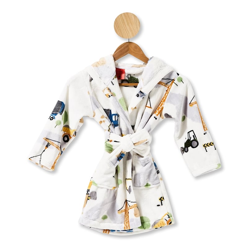 Kids Ultra Soft Construction Zone Dressing Gown