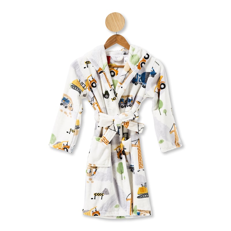 Kids Ultra Soft Construction Zone Dressing Gown