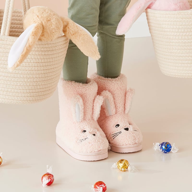 Novelty Sherpa Bunny Boots 
