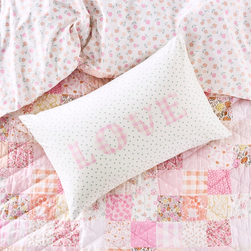 Love Kids Text Pillowcase