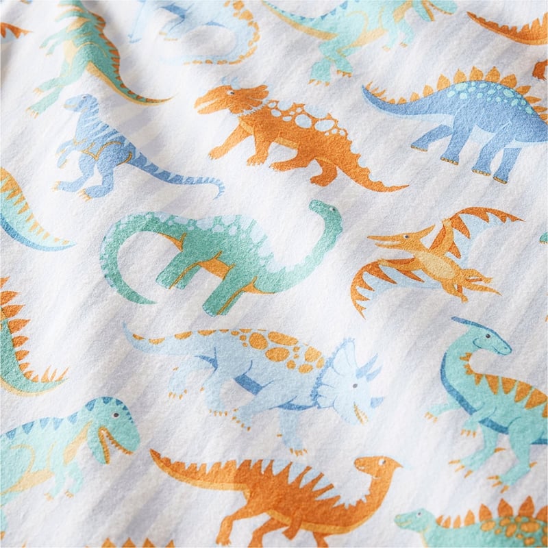 Dino Park Blue Flannelette Quilt Cover Set