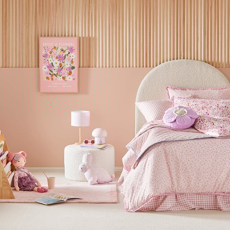 Lulu Pink Ruffle Quilt Cover Set