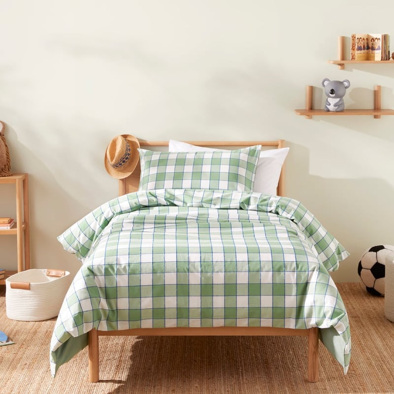 Carter Check Fern Quilt Cover Set