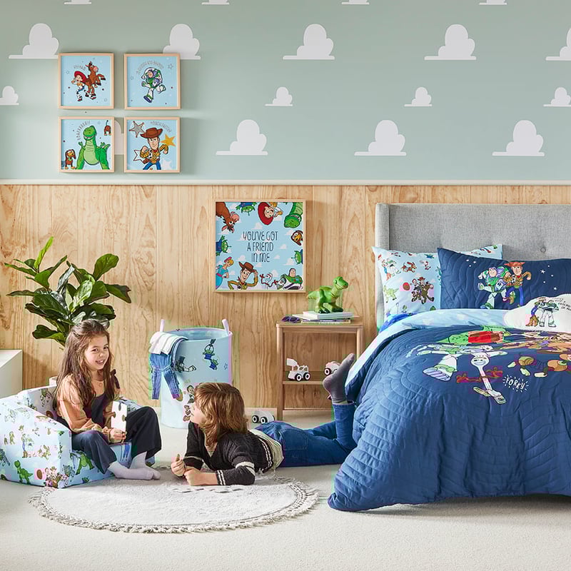 Disney Pixar Toy Story Navy Friend In Me Quilted Quilt Cover Set