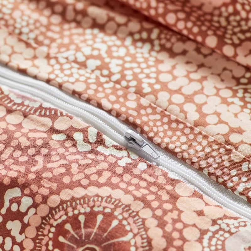 Cungelella Bilabila Pink Clay Cot Quilt Cover Set