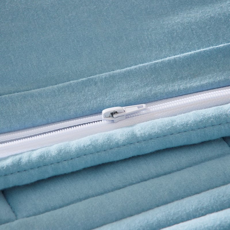 Marlowe Sky Blue Quilted Jersey Quilt Cover Set