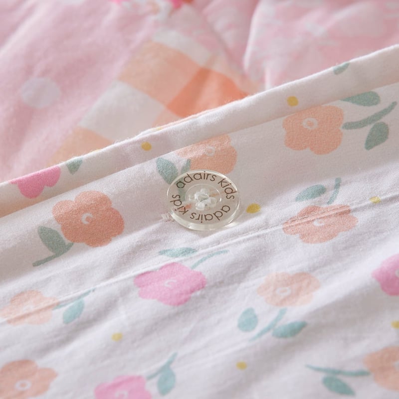 Nola Patchwork Pink Quilted Quilt Cover Set