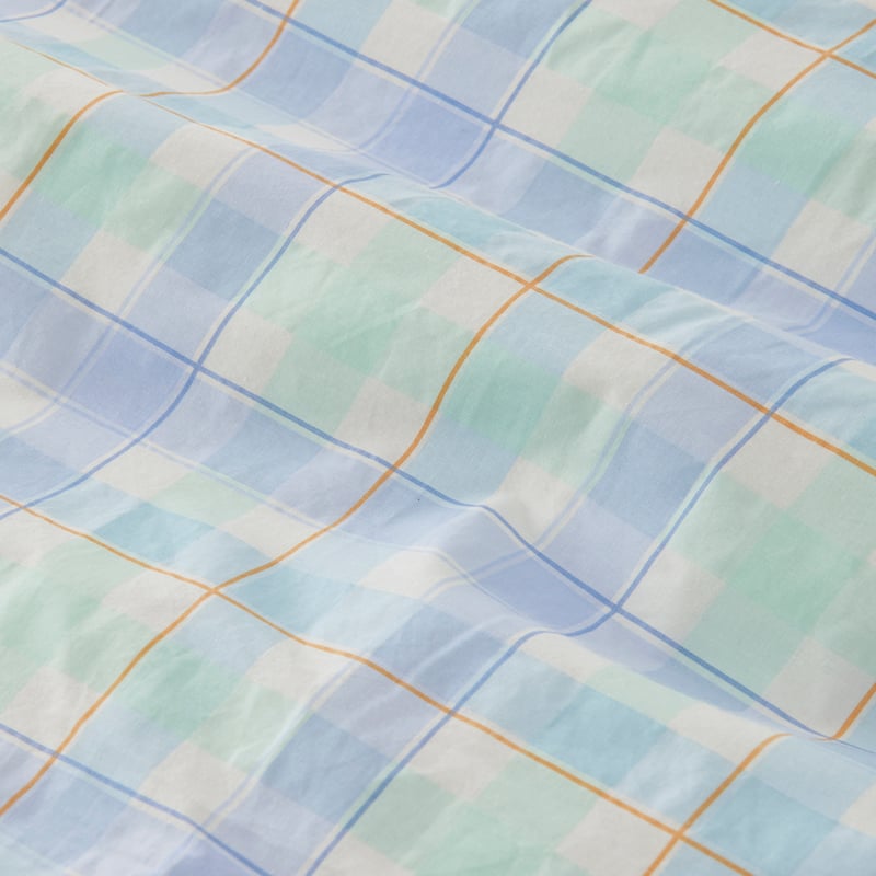 Cameron Check Blue Cot Quilt Cover Set