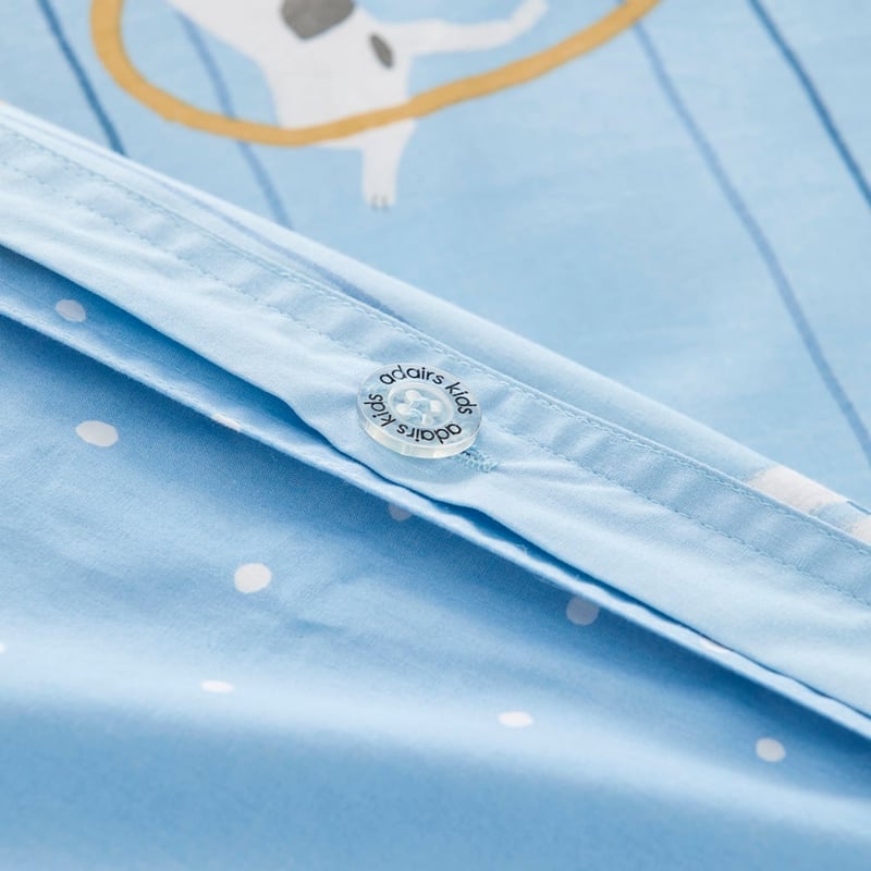 Puppy Love Blue Quilt Cover Set