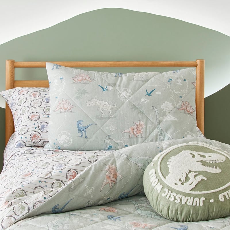 Universal Jurassic World Khaki Quilted Quilt Cover Set