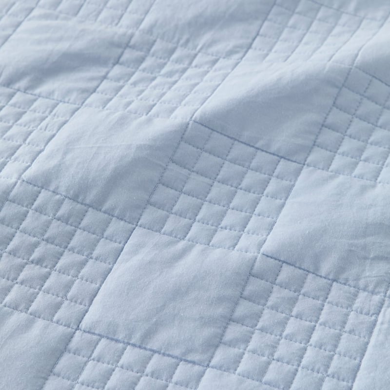 Murphy Powder Blue Quilted Cot Quilt Cover Set