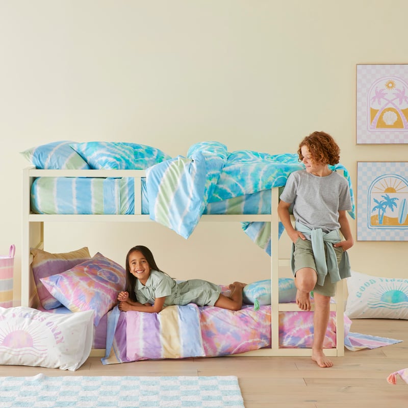 Zephyr Tie Dye Aqua Quilt Cover Set