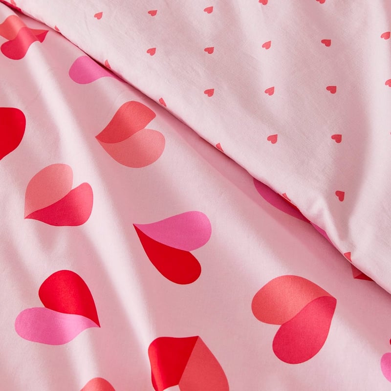 Sweet Heart Pink Cot Quilt Cover Set