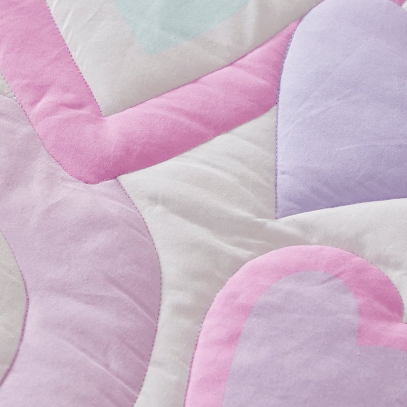 I Heart You Lilac Quilt Cover Set