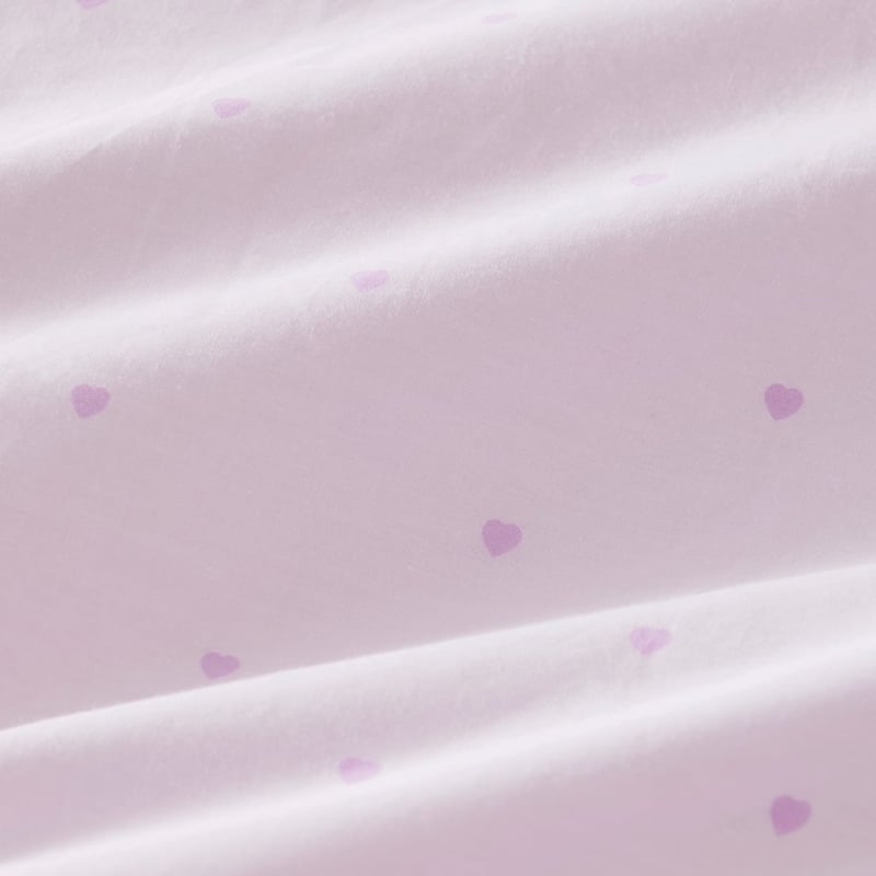 I Heart You Lilac Quilt Cover Set