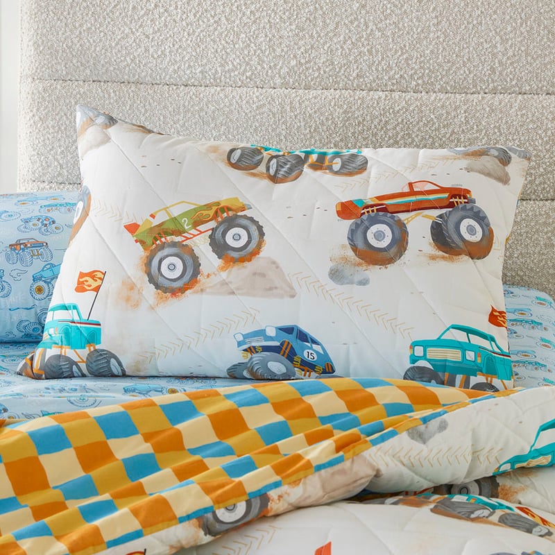 Big Off Road Adventure Natural Quilted Quilt Cover Set
