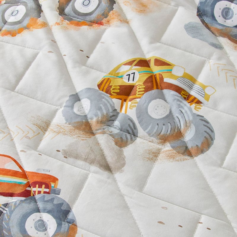 Big Off Road Adventure Natural Quilted Quilt Cover Set