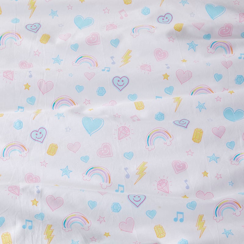 Universal Trolls Born Sparkly Rainbow Quilt Cover Set