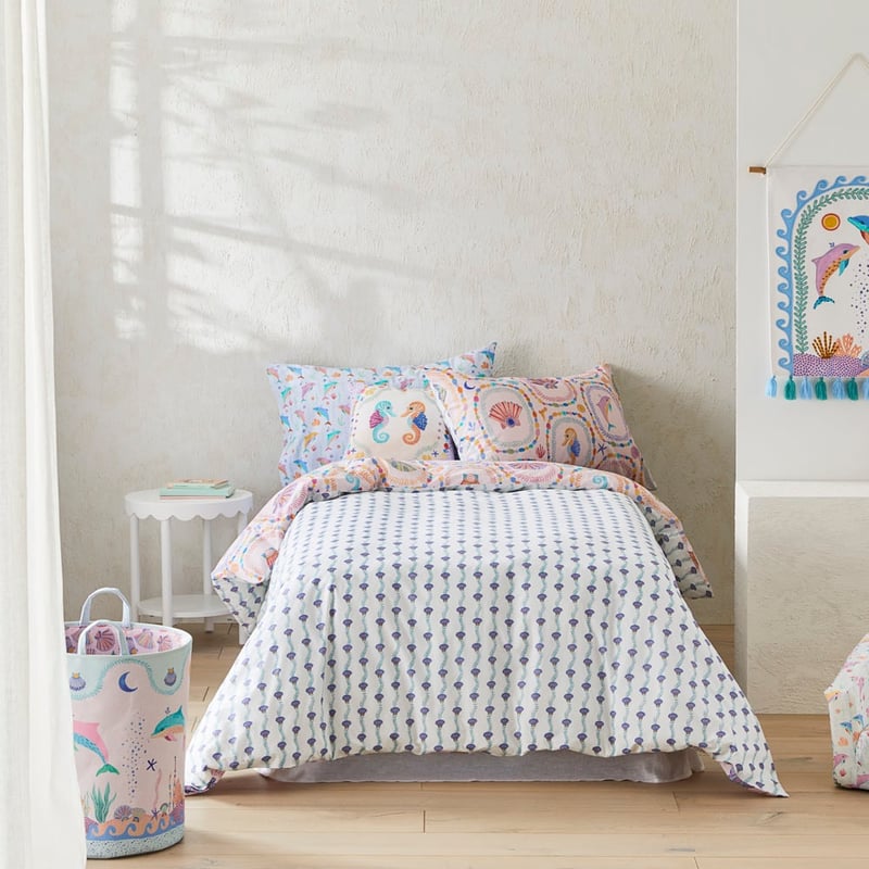 Karina Jambrak Mermaids Treasure Sandy Pink Quilt Cover Set