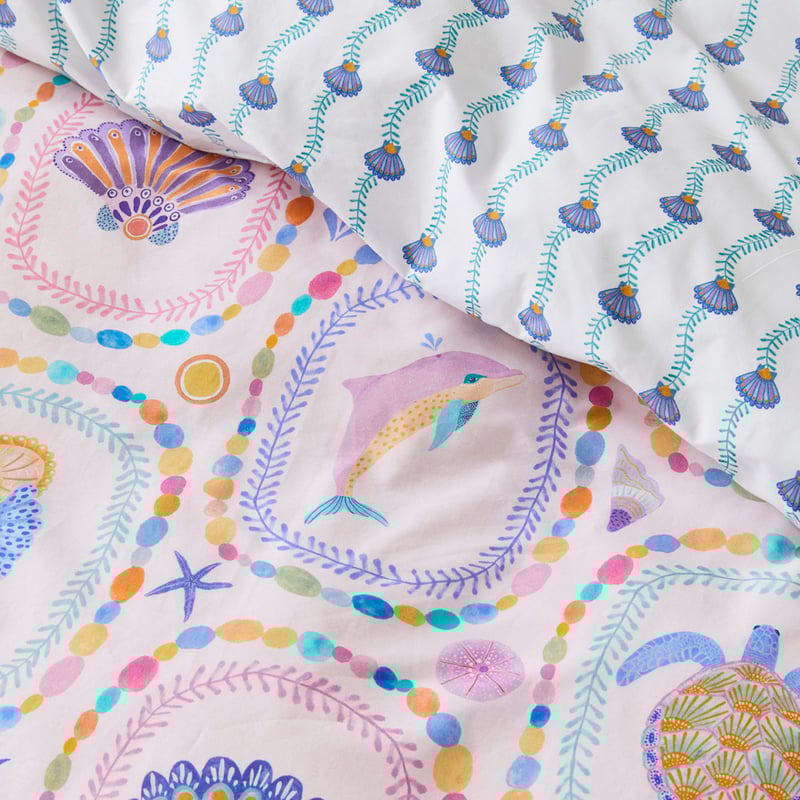 Karina Jambrak Mermaids Treasure Sandy Pink Quilt Cover Set