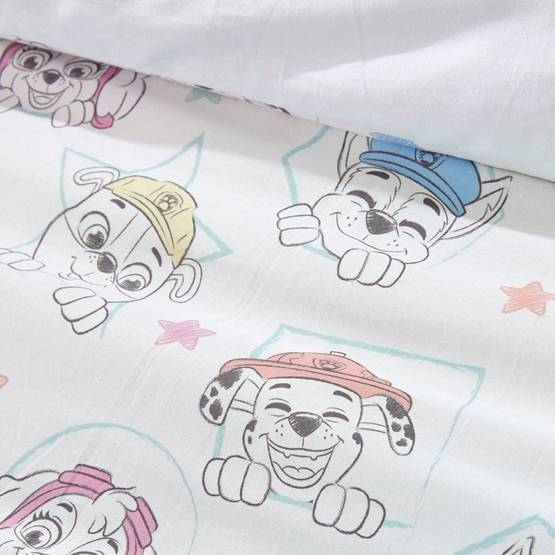 Paw Patrol Pals Ice Blue Quilted Quilt Cover Set