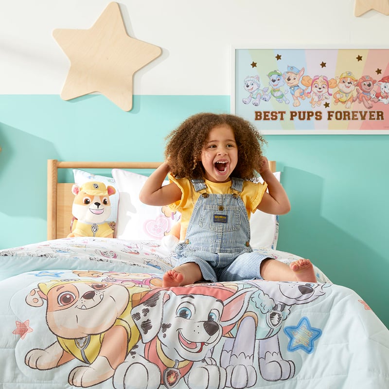 Paw Patrol Pals Ice Blue Quilted Quilt Cover Set