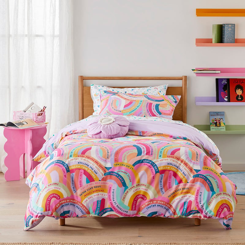 Good Vibes Lilac Quilt Cover Set