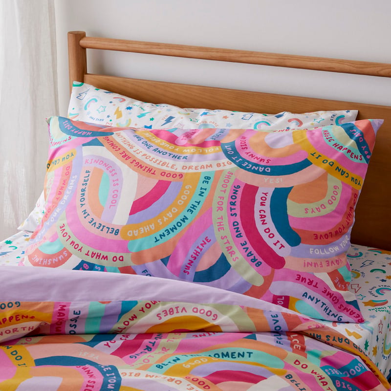 Good Vibes Lilac Quilt Cover Set