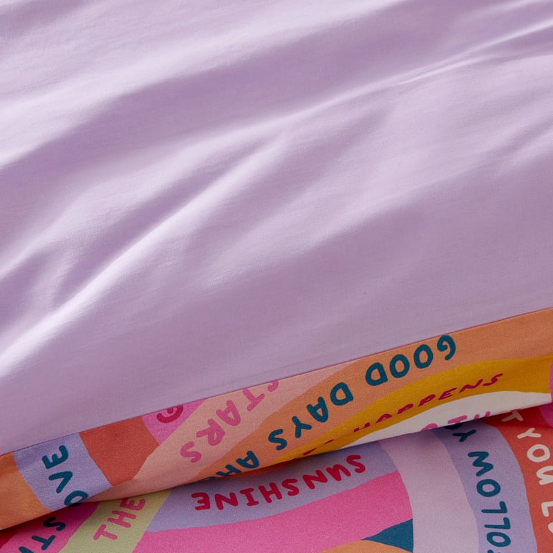 Good Vibes Lilac Quilt Cover Set
