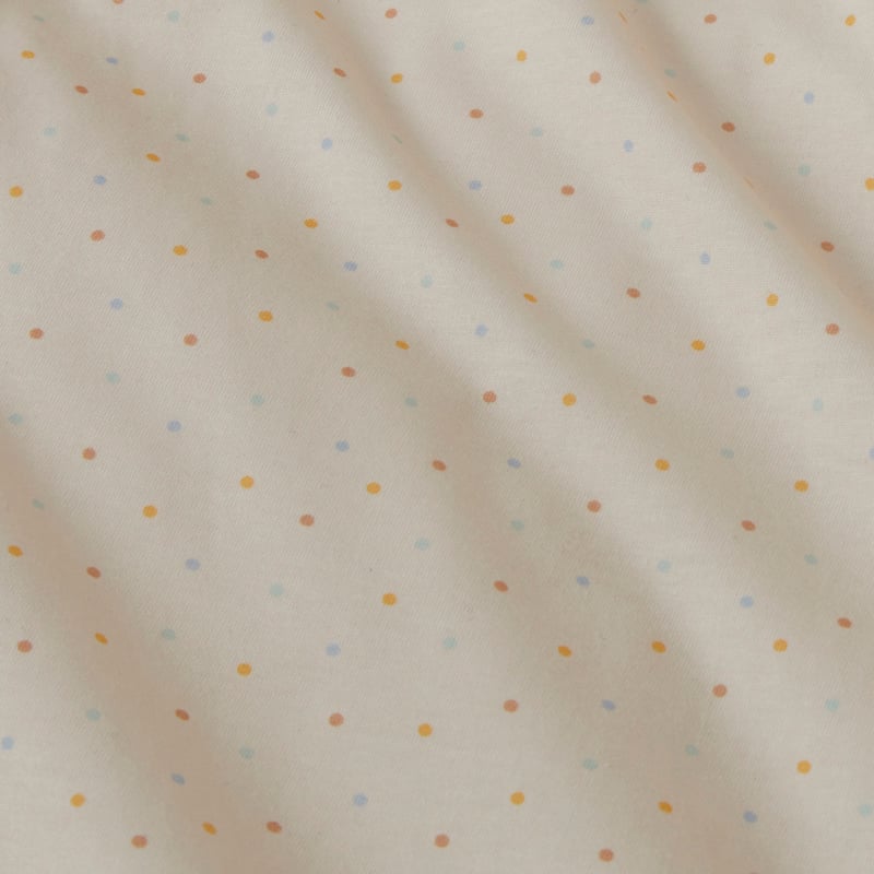 Teddy Time Jersey Baby Natural Quilted Cot Quilt Cover Set