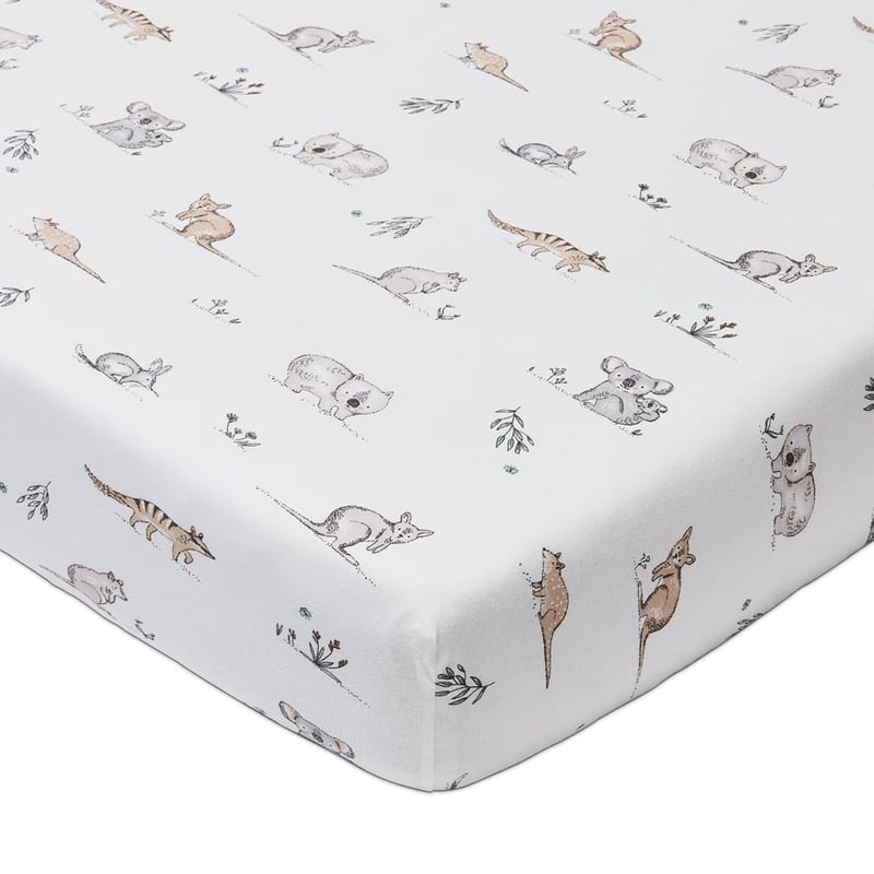Bush Babies Jersey Fitted Sheets Pack of 2