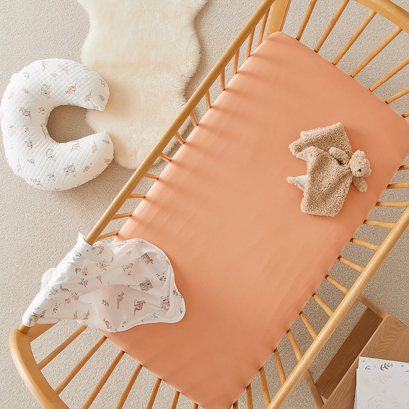 Cotton Jersey Clay Baby Fitted Sheets 2pk